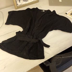 Saks Linen Tie Waist Cardigan